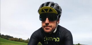 Fernando Alonso allenamento bici Lugano Svizzera