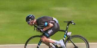 Chris Froome Super Tuck Position