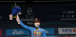 Wout Van Aert Tirreno Adriatico maglia azzurra