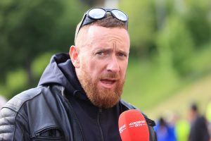 Bradley Wiggins in una foto d'archivio al Giro d'Italia 2022