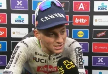 Van der Poel dopo la vittoria al Giro delle Fiandre 2024